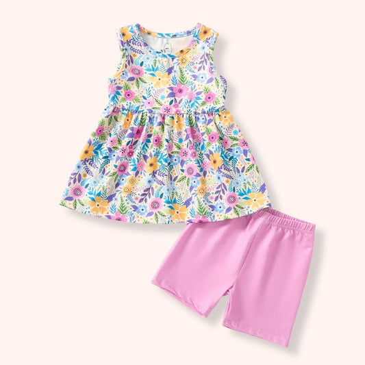 Sunlit Petals Short Set