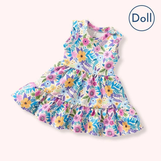 Sunlit Petals Doll Dress
