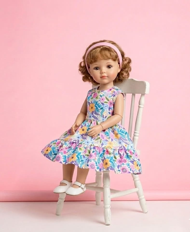 Sunlit Petals Doll Dress