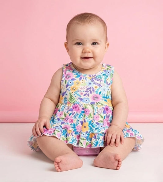 Sunlit Petals Romper