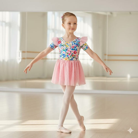 Pink Floral Leotard