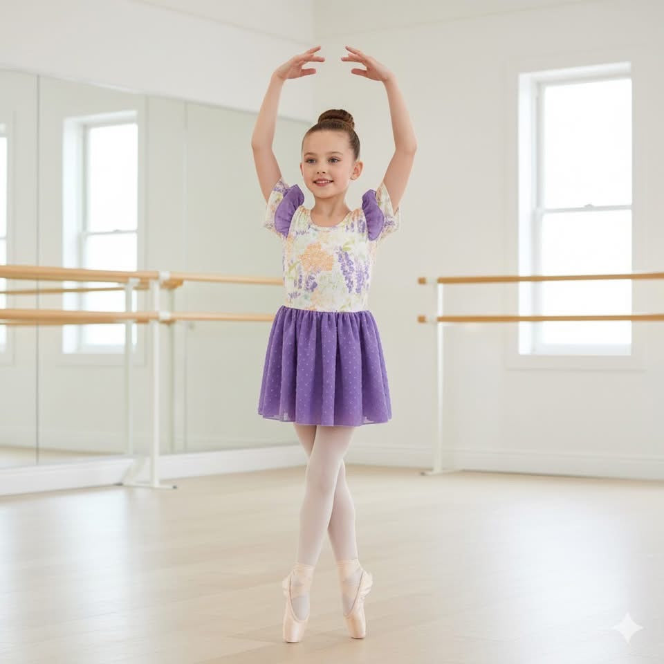 Purple Floral Leotard
