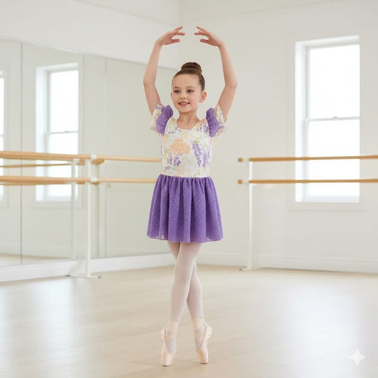 Purple Floral Leotard