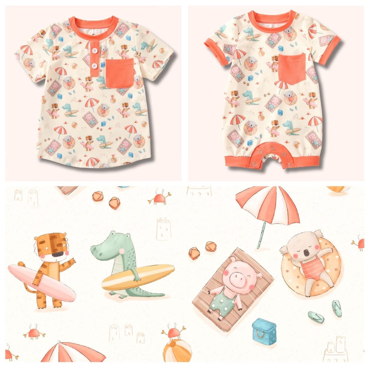Boardwalk Buddies Boy Romper